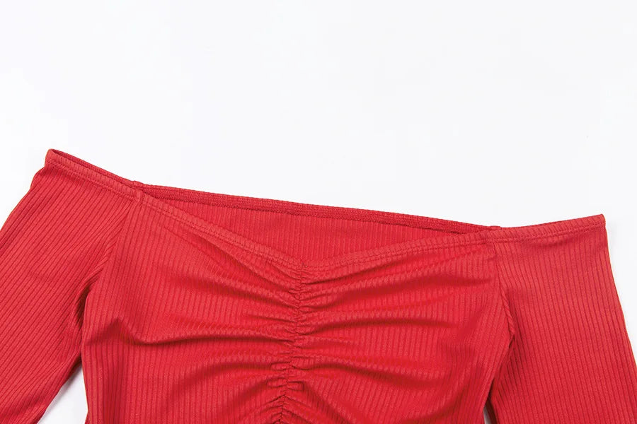 Women Long Sleeve Crop Top