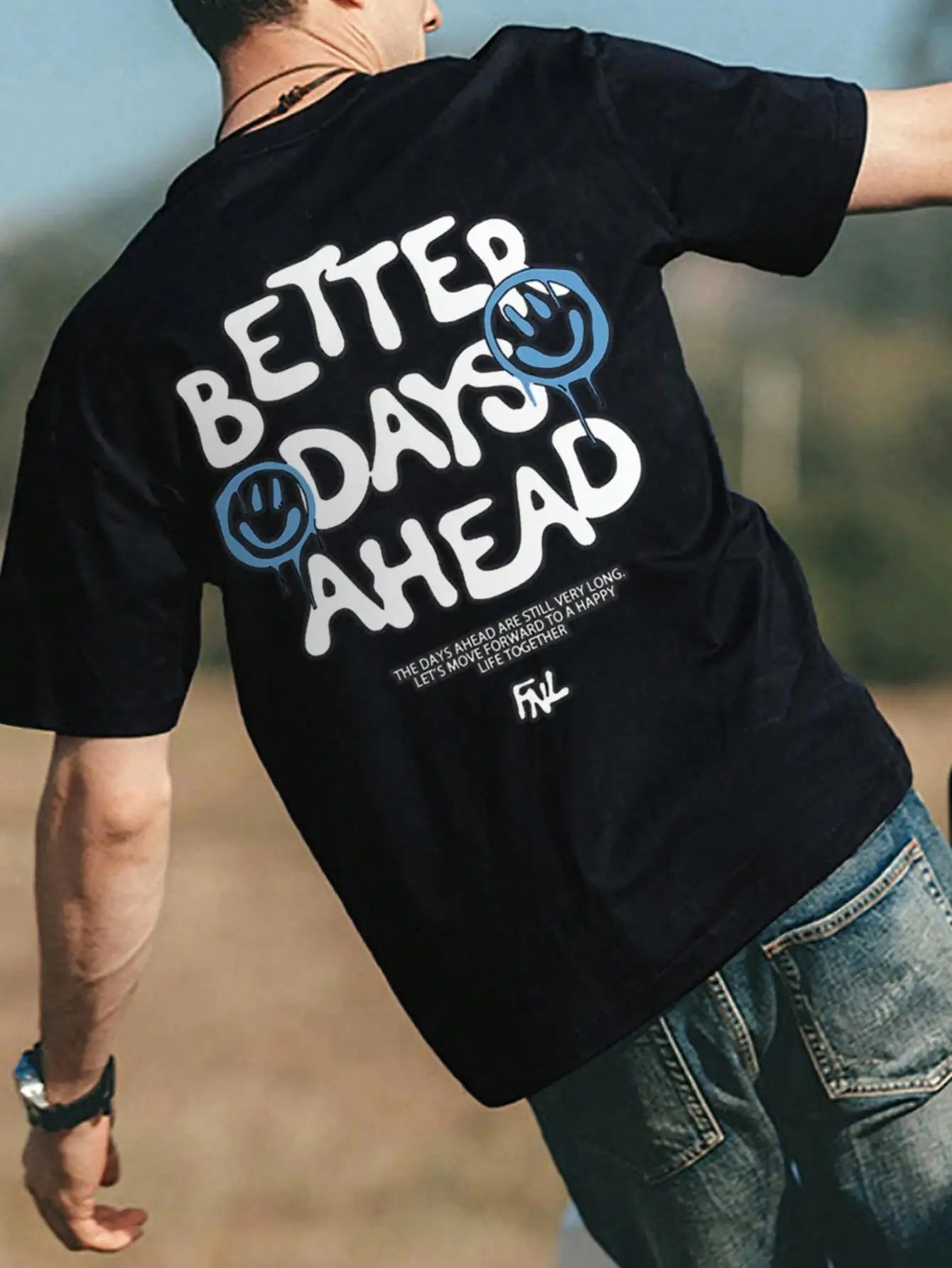 Better Days Ahead Letter Graphic Men Women T-Shirt