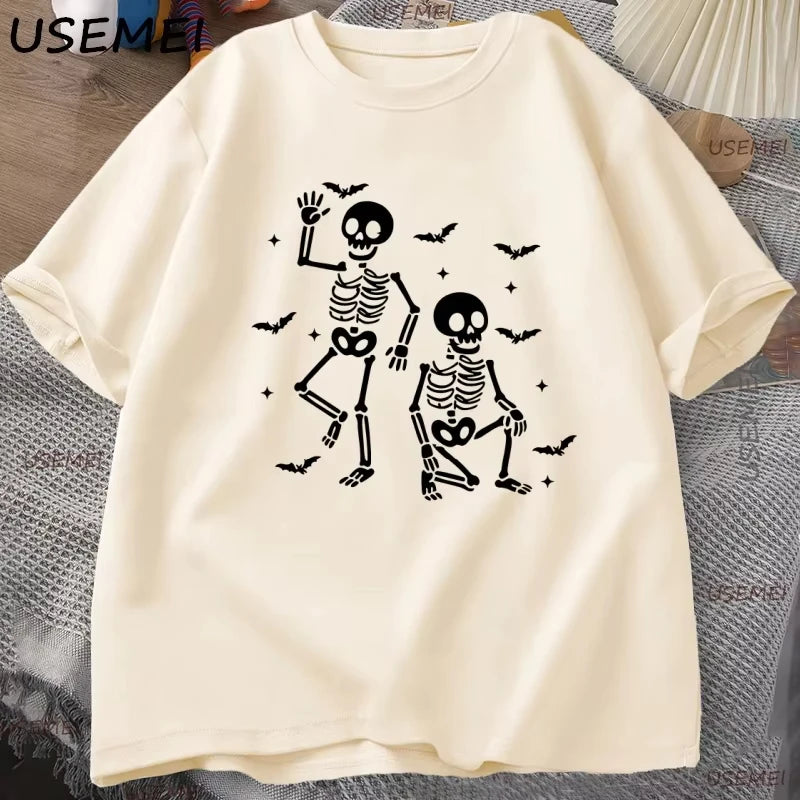 Halloween Skeleton Candy T Shirt Funny Spooky Season