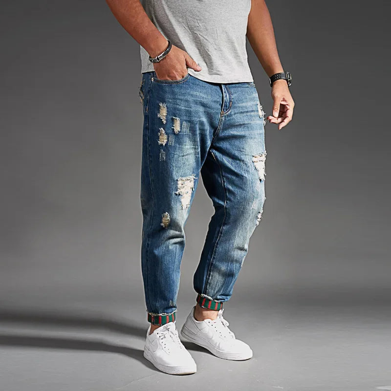 Ripped Denim Jeans for Men