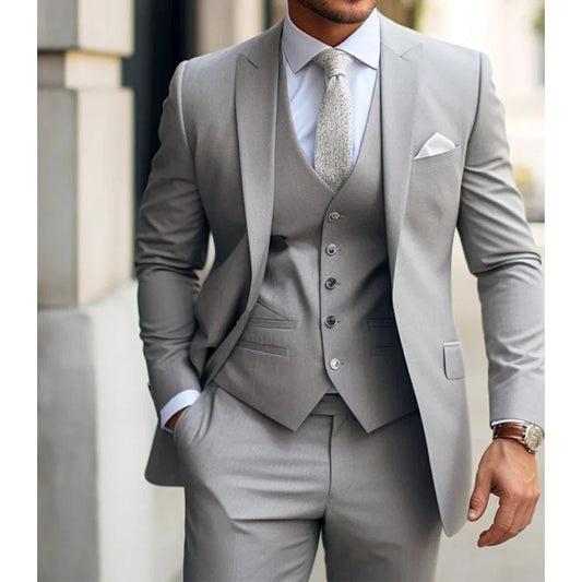 Men's Grey Slim Fit Suit