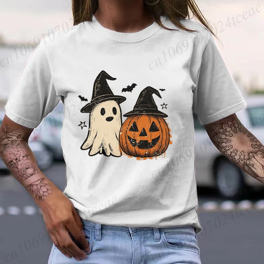 Halloween T Shirt Women Casual Short Sleeve