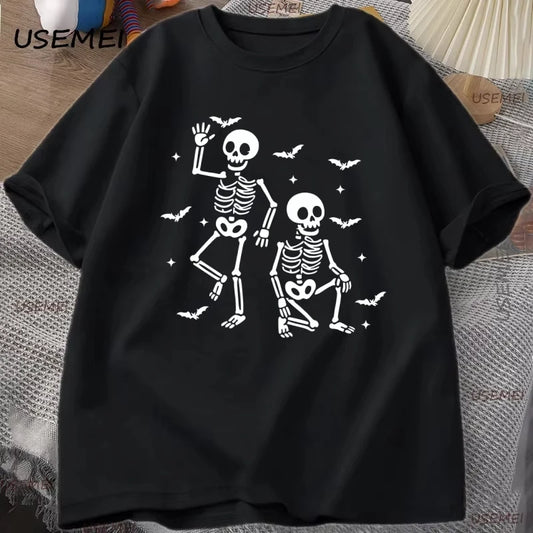 Halloween Skeleton Candy T Shirt Funny Spooky Season
