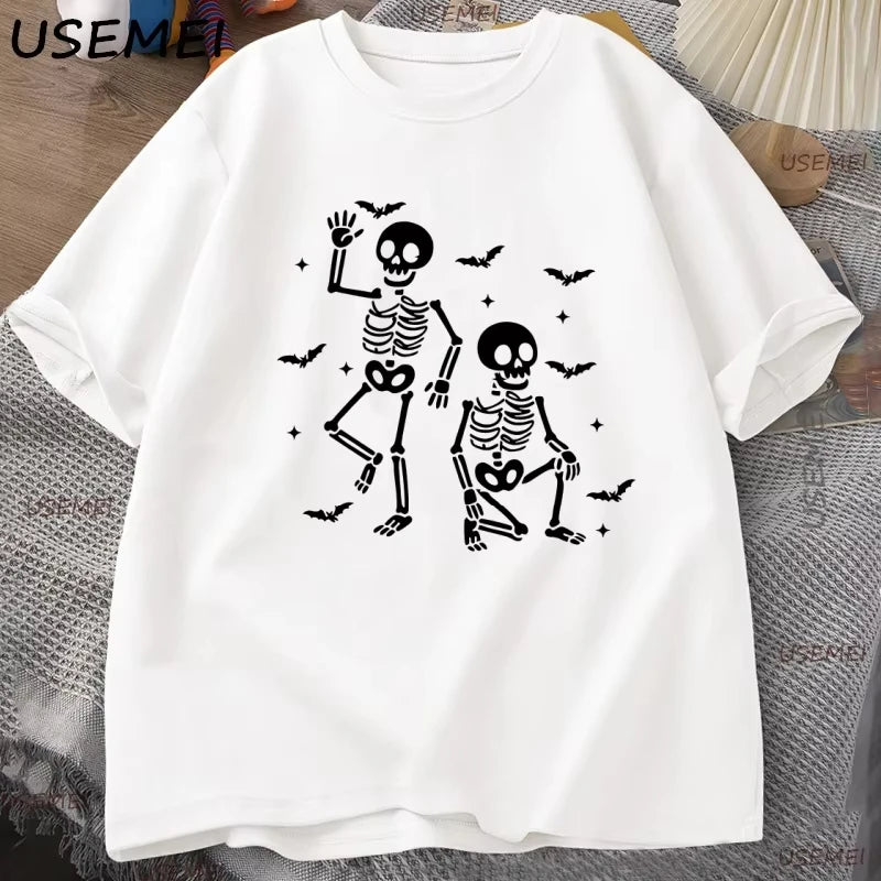 Halloween Skeleton Candy T Shirt Funny Spooky Season