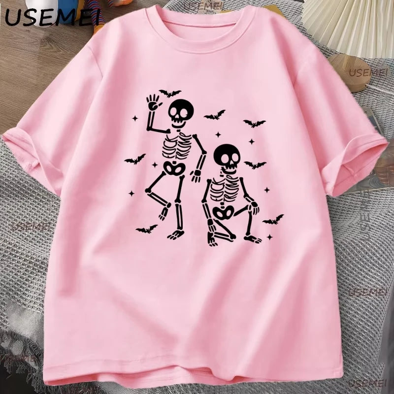 Halloween Skeleton Candy T Shirt Funny Spooky Season